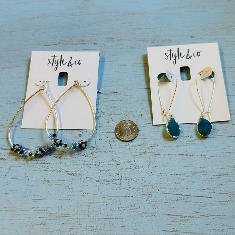 Style & Co Earring‎ Set Beaded Dangle Hoops